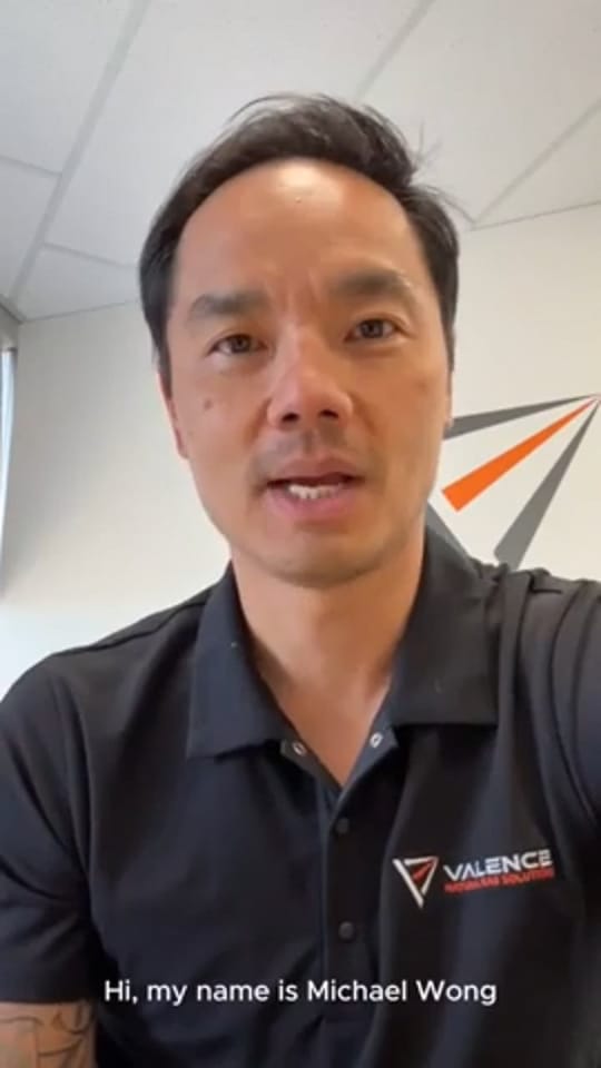 Michael Wong of Valence Natural Gas Solutions, at the start of his video testimonial